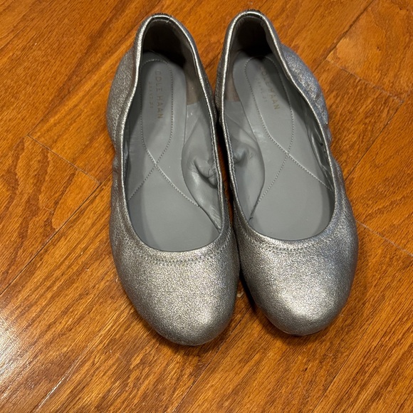 Cole Haan Women's Metallic Silver Flats - Picture 1 of 7